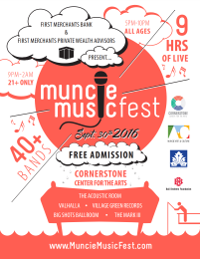 Muncie MusicFest 2016 poster